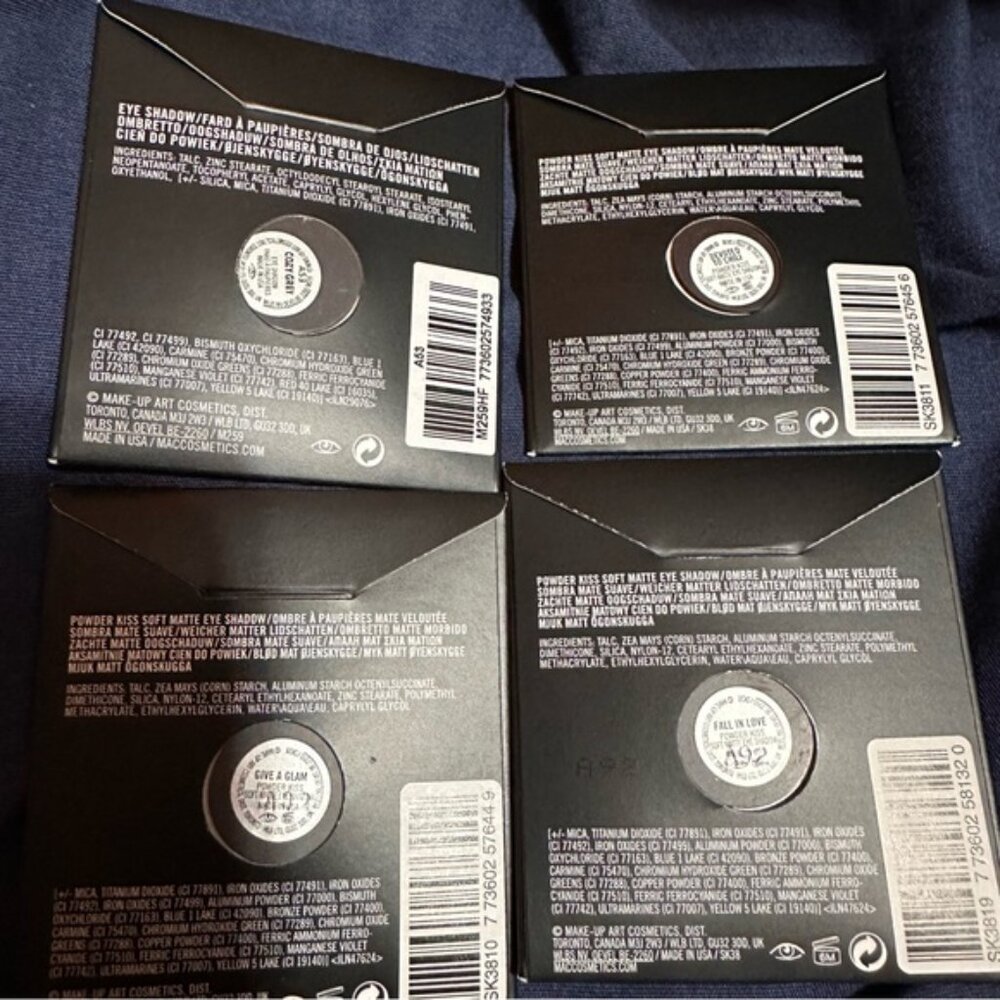 Bundle of four MAC Cosmetics Pro Palette Eye Shadow single pans - Picture 2 of 6